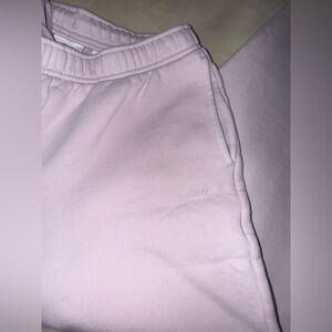Aritzia Cozy Fleece Sweatpants pink color Size small